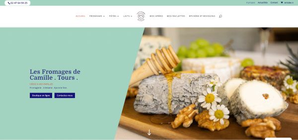 Les Fromages de Camille a Tours Fromagerie en ligne fromageriecamille.fr home page jpeg
